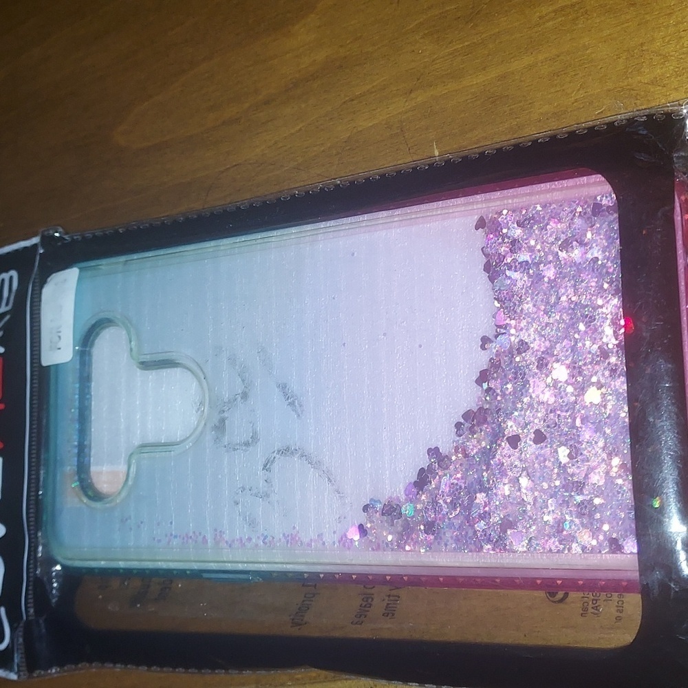 COVERLAB galaxy wireless liquid glit for LG k51 case - teal/pink new